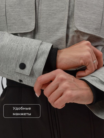 Демисезонный женский горнолыжный комбинезон Серый меланж